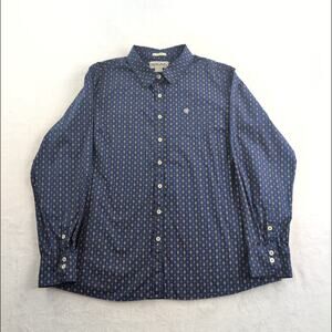 Ariat Western Diamond Print Fitted Button Down Women's XXL Navy Blue